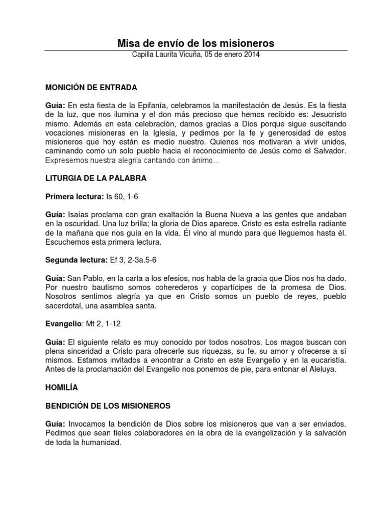 peticiones para misa por los misioneros - Cómo agradecer a los misioneros