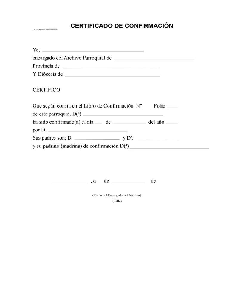 El Certificado de Confirmación en la Iglesia Católica - Cómo es una boleta de confirmación certificado de confirmacion iglesia catolica para imprimir - Cómo es una boleta de confirmación