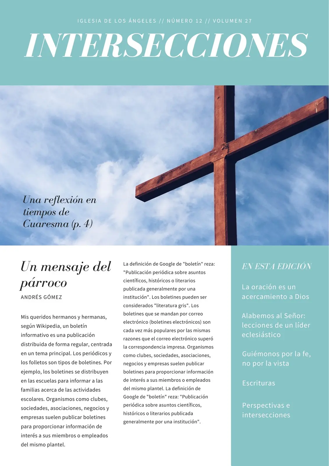 El Boletín de Iglesia: Una Ventana a la Vida Parroquial - Cómo se hace un boletin boletin de iglesia - Cómo se hace un boletin