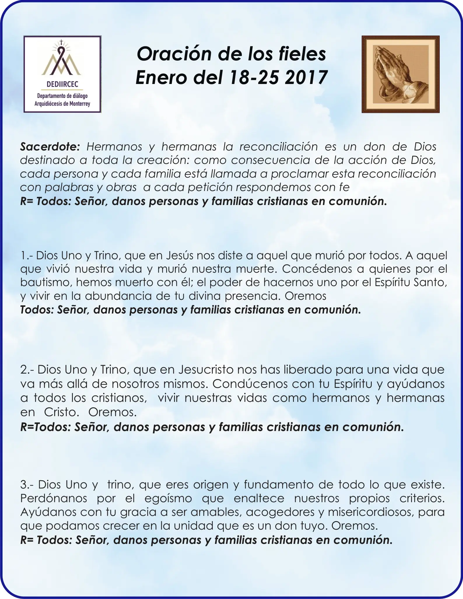 La Oración de los Fieles: Un Llamado a la Unidad y la Intercesión en la Iglesia Católica - Cómo se llama la oración de la Iglesia oracion de los fieles por la iglesia catolica - Cómo se llama la oración de la Iglesia