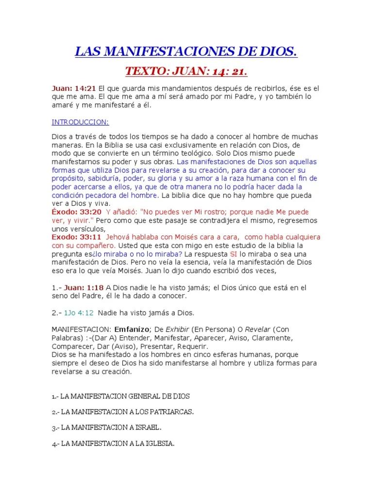 manifestaciones del poder de dios en la biblia - Cómo se manifiesta el poder de Dios en la Biblia