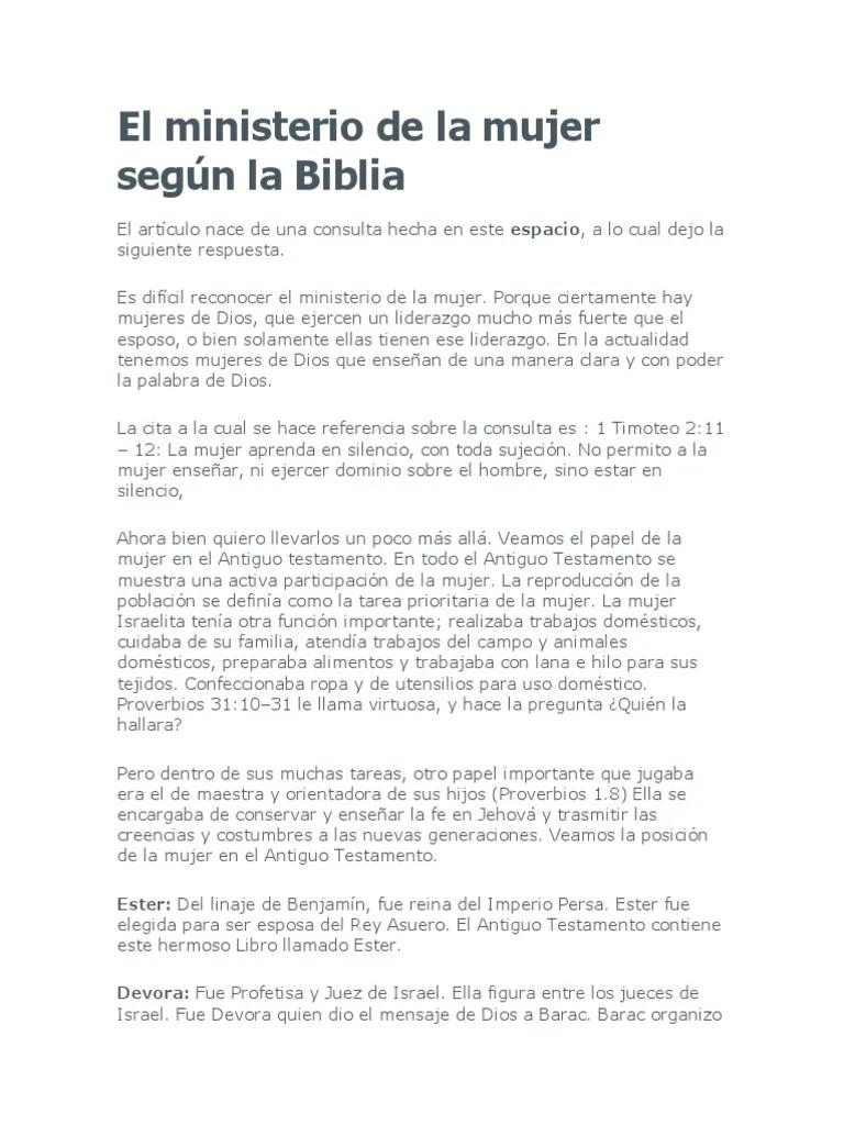 El Ministerio de la Mujer según la Biblia: Un Viaje a Través de la Historia y la Escritura - Cuál es el Ministerio de la mujer en la Iglesia el ministerio de la mujer segun la biblia - Cuál es el Ministerio de la mujer en la Iglesia