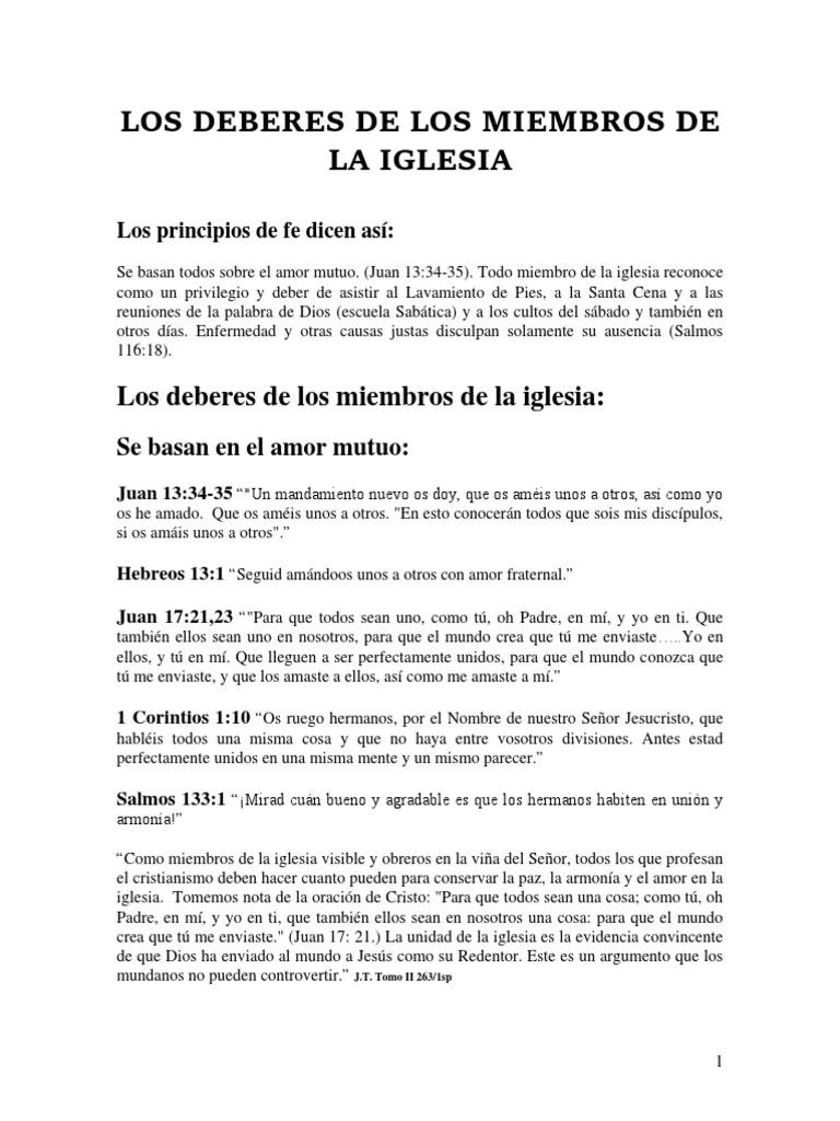 Los Deberes de la Iglesia Según la Biblia: Un Llamado a la Santidad y al Amor - Cuáles son las obligaciones de un miembro de la Iglesia deberes de la iglesia segun la biblia - Cuáles son las obligaciones de un miembro de la Iglesia