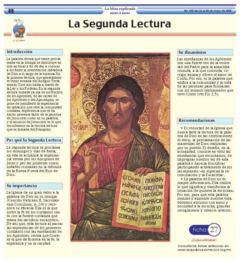 La Segunda Lectura de la Misa: Un Viaje a las Escrituras - Cuáles son las segundas lecturas segunda lectura de la misa - Cuáles son las segundas lecturas