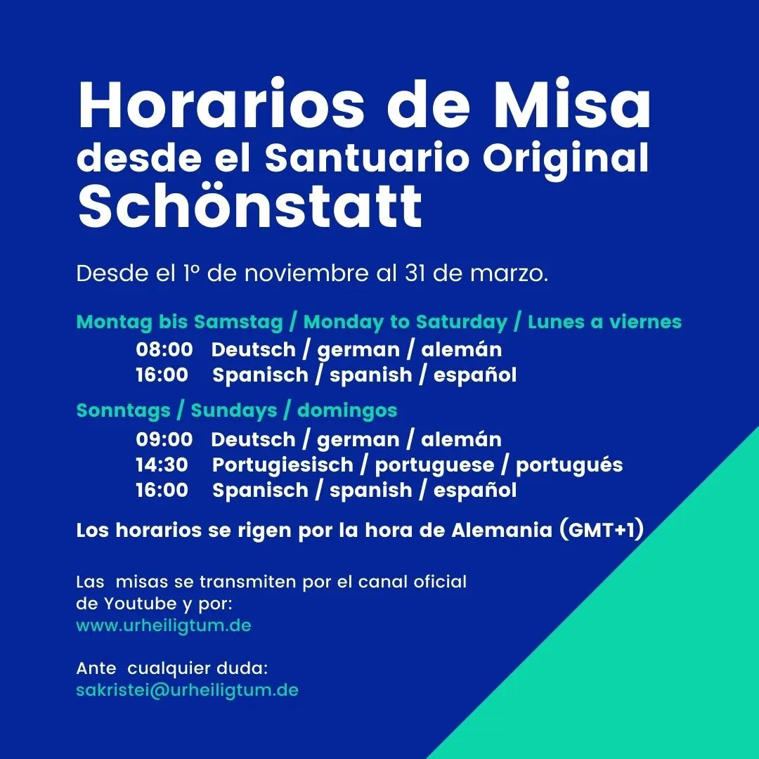 Horario de Misa en el Santuario de Schoenstatt - Cuando hay misa en Schoenstatt horario de misa santuario de schoenstatt - Cuando hay misa en Schoenstatt