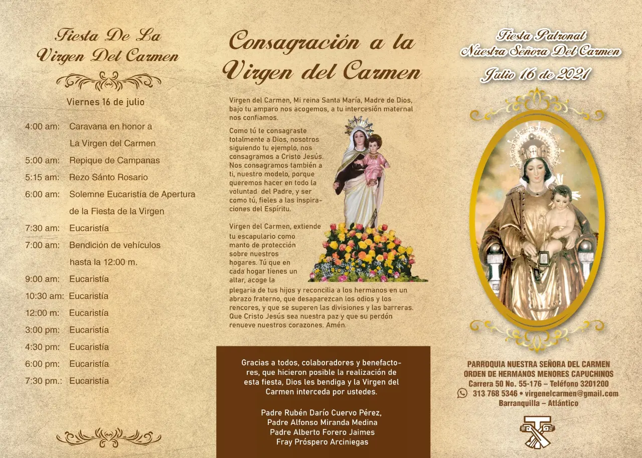 Horario de Misas en la Iglesia Nuestra Señora del Carmen, Barranquilla - Cuántas iglesias católicas en Barranquilla horario de misas iglesia nuestra señora del carmen barranquilla - Cuántas iglesias católicas en Barranquilla