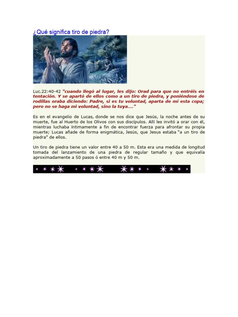 ¿Cuánto mide un tiro de piedra en la Biblia? - Cuánto era una medida de grano en la Biblia cuanto mide un tiro de piedra en la biblia - Cuánto era una medida de grano en la Biblia