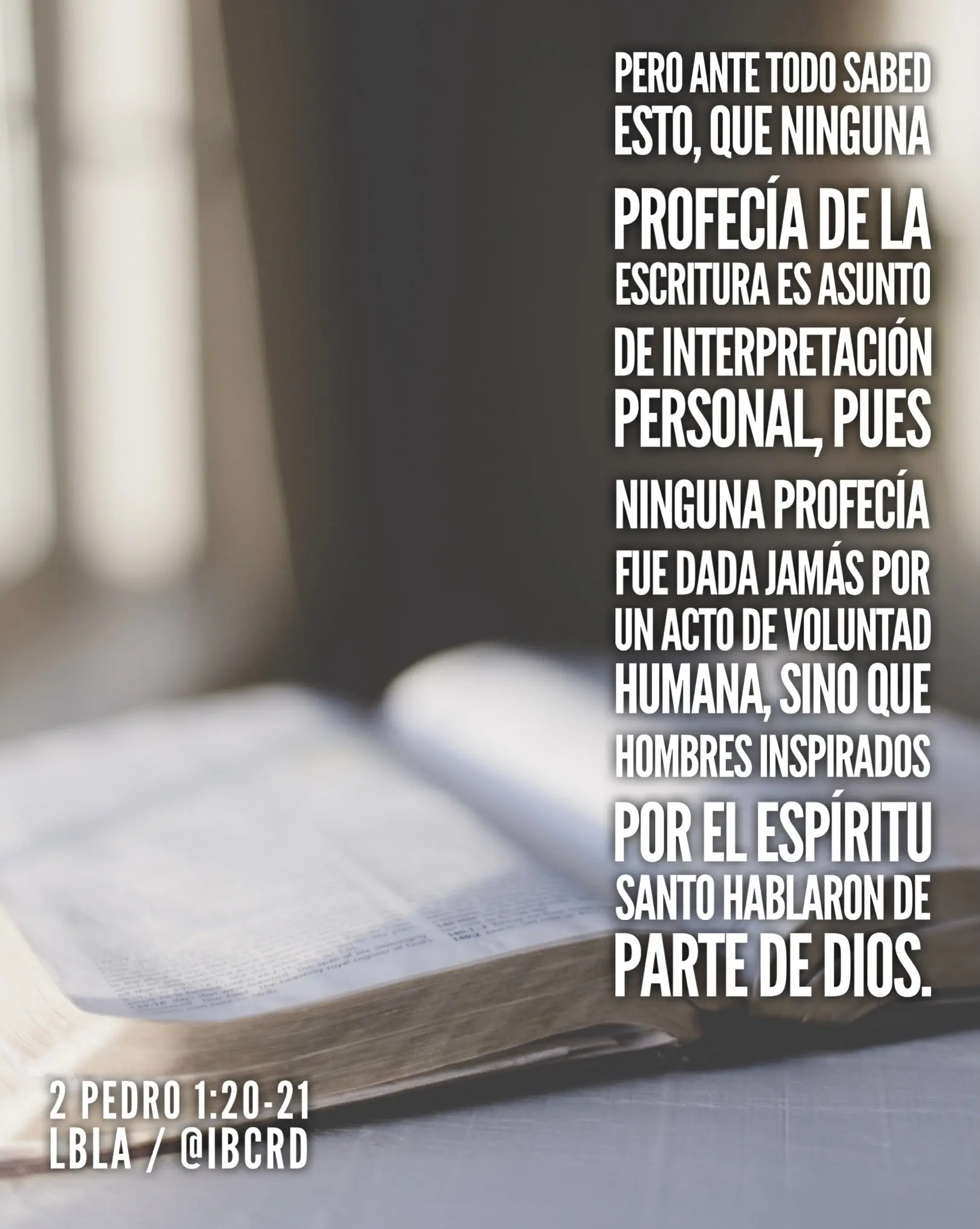 La Biblia: Un Libro Inspirado, No de Interpretación Personal - Donde dice que la Biblia no es de interpretación privada la biblia no es de interpretacion personal - Donde dice que la Biblia no es de interpretación privada
