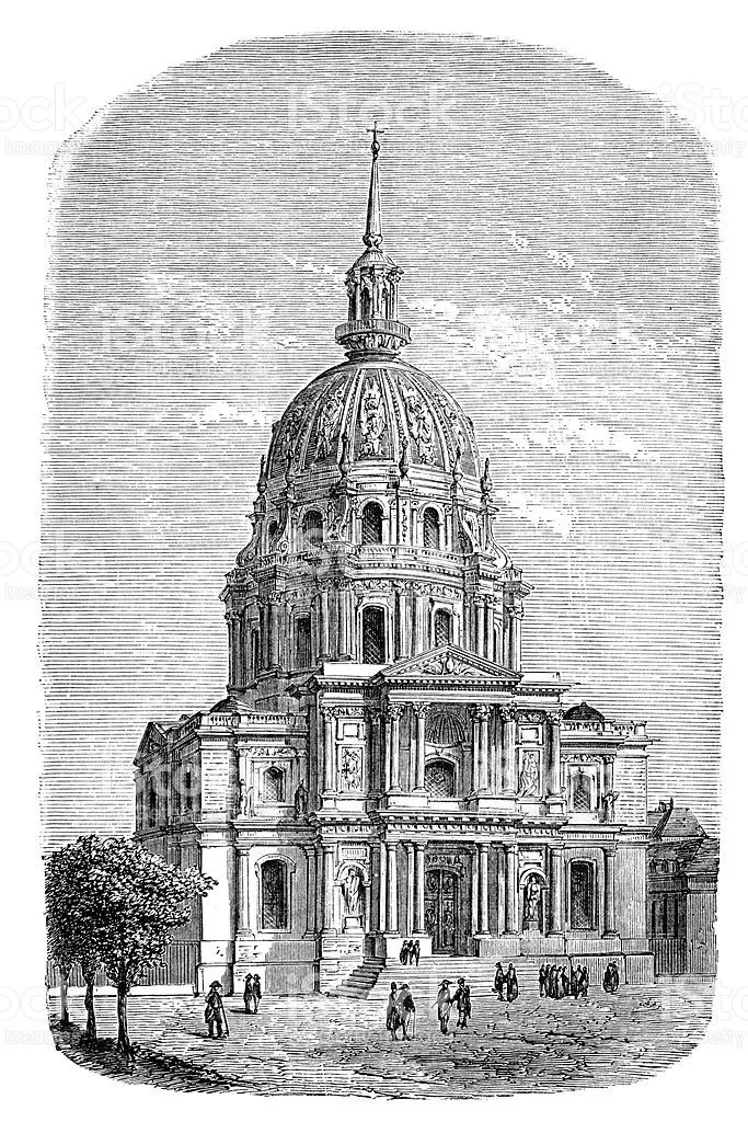 La Iglesia de los Inválidos: Un Viaje a Través de la Historia Militar Francesa - Dónde se encuentra la tumba de Napoleón iglesia de los invalidos dibujo - Dónde se encuentra la tumba de Napoleón