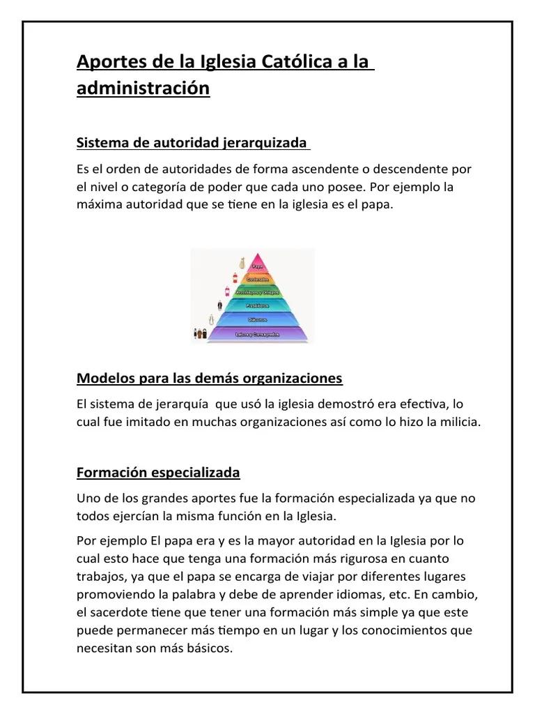 aportes de la iglesia catolica a la administracion - Qué beneficios obtuvo la Iglesia Catolica