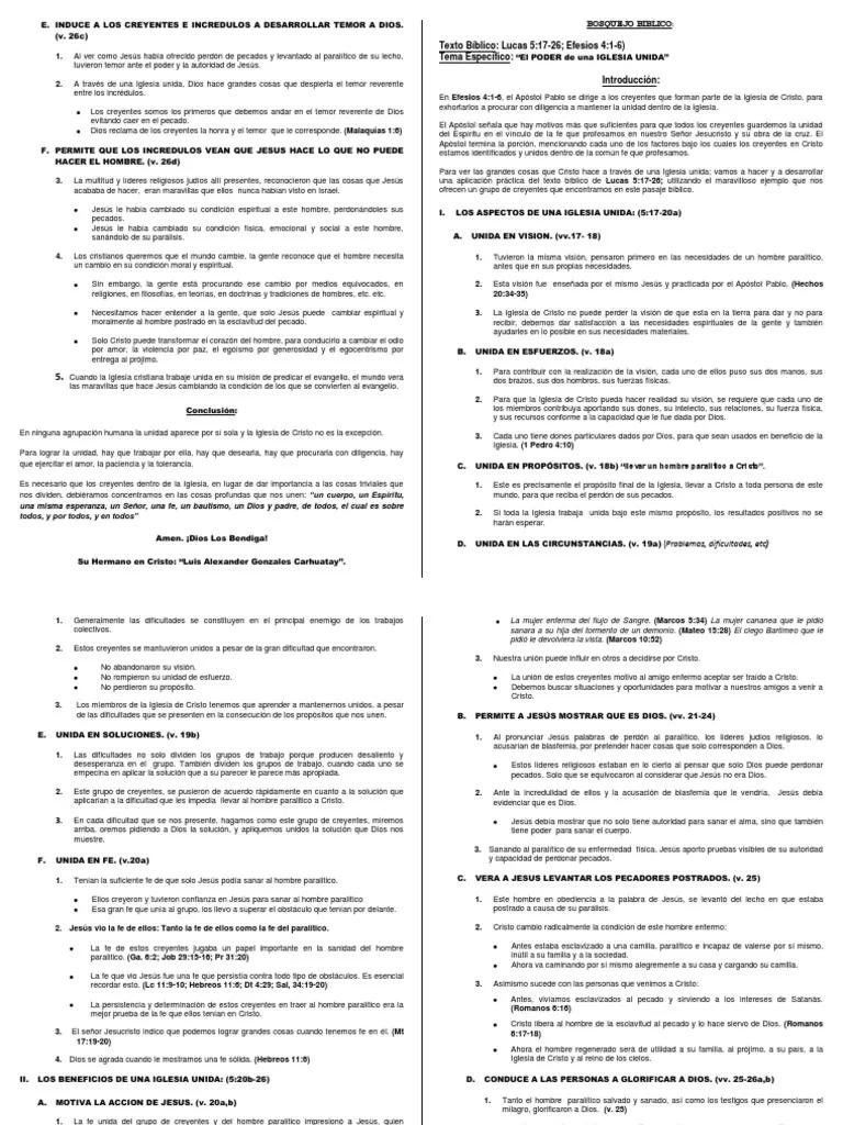 Bosquejo sobre la Unidad de la Iglesia - Qué beneficios trae la unidad en la iglesia bosquejo sobre la unidad de la iglesia - Qué beneficios trae la unidad en la iglesia