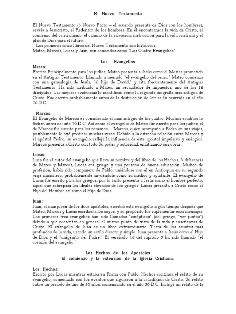 Resumen del Nuevo Testamento de la Biblia - Qué cuenta el Nuevo Testamento de la Biblia resumen de la biblia nuevo testamento - Qué cuenta el Nuevo Testamento de la Biblia