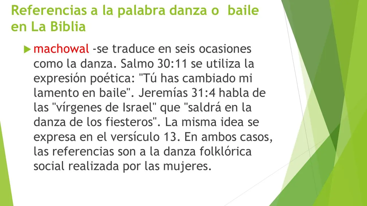 en que parte de la biblia habla de la danza - Qué dice la Biblia de la danza en el Nuevo Testamento