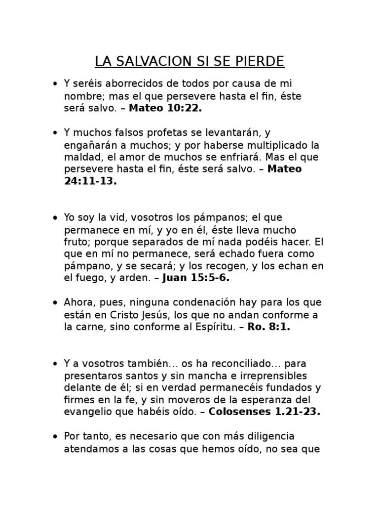 ¿Se Pierde la Salvación? Un Análisis Bíblico - Qué dice Pablo de la salvación se pierde la salvacion segun la biblia - Qué dice Pablo de la salvación