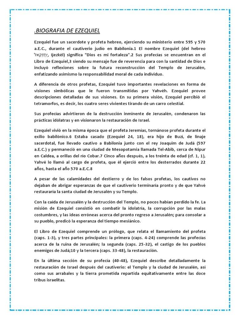Biografía de Ezequiel: El Profeta del Exilio - Qué edad tenía el profeta Ezequiel cuando Dios lo llamo biografia de ezequiel de la biblia - Qué edad tenía el profeta Ezequiel cuando Dios lo llamo