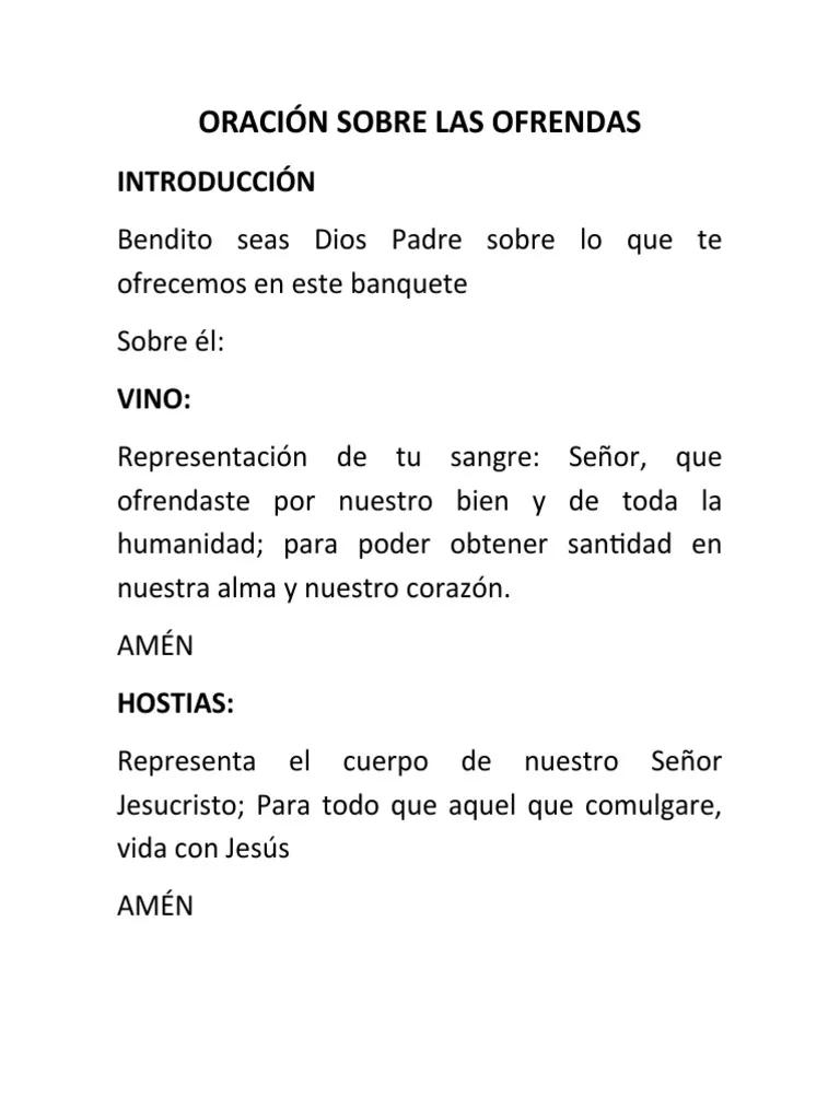 La Oración Después de las Ofrendas en Misa: Un Momento de Dedicación y Gratitud - Qué es la oración de las ofrendas oracion despues de la ofrendas en misa - Qué es la oración de las ofrendas