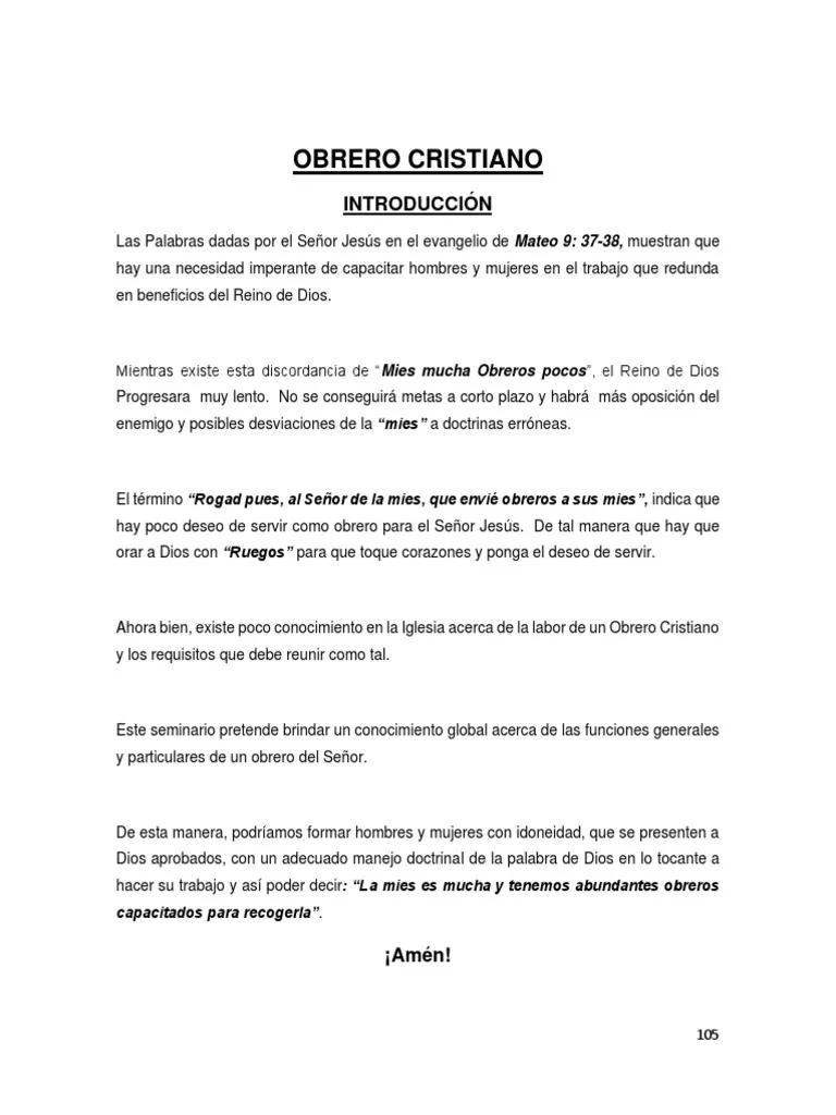 ¿Qué es un Obrero en la Iglesia Evangélica? - Qué es un pastor obrero que es un obrero en la iglesia evangelica - Qué es un pastor obrero