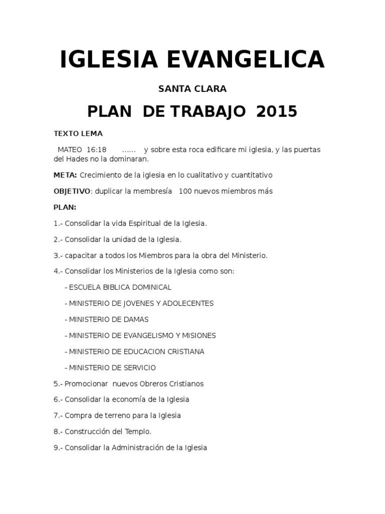 Un Plan de Trabajo para la Iglesia: Tutorial Completa para el Éxito - Qué es un plan de trabajo eclesial plan de trabajo iglesia - Qué es un plan de trabajo eclesial