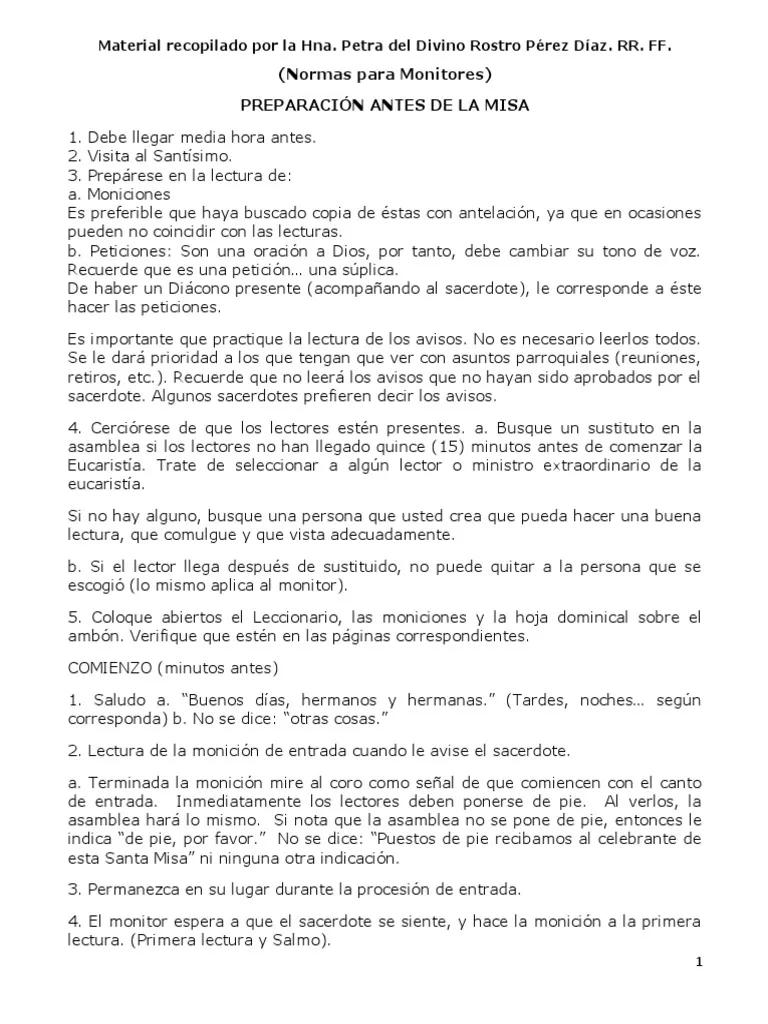 Manual para Monitores de la Misa: Tutorial Completa para un Servicio Eficaz - Qué hace un monitor en la Iglesia manual para monitores de la misa - Qué hace un monitor en la Iglesia