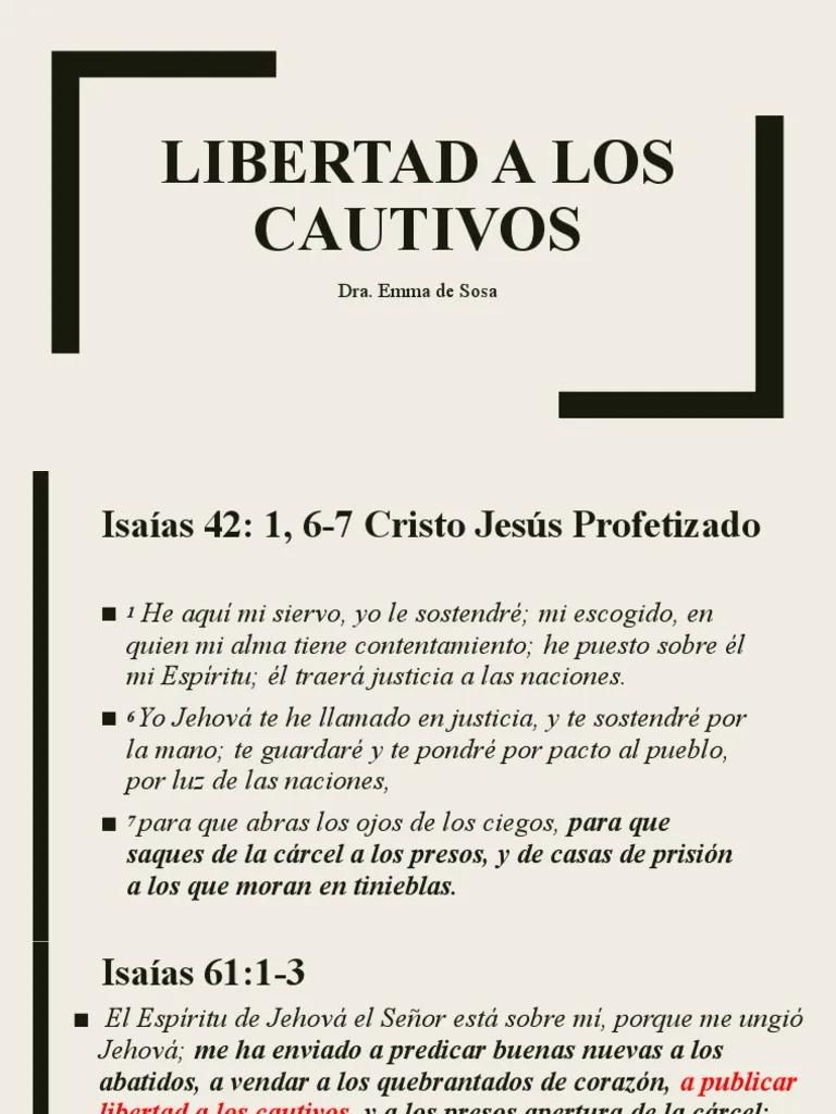 libertad al cautivo biblia - Que nos enseña Lucas 4 18 19