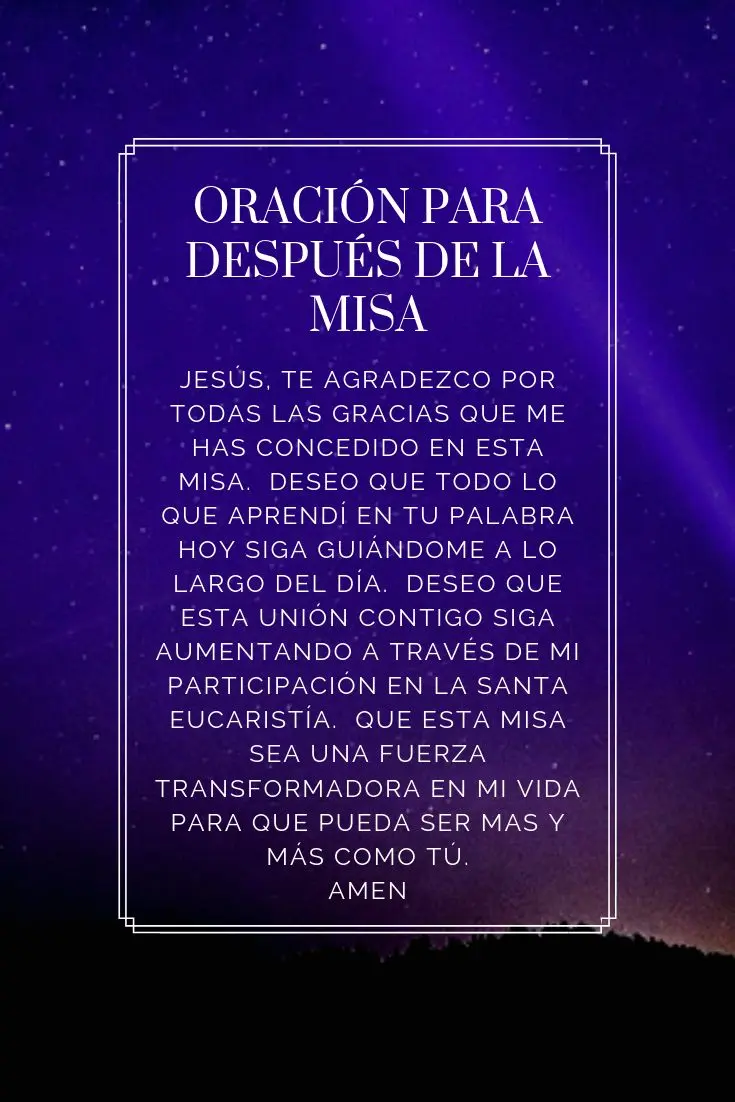 Oración Después de la Misa: Un Tiempo de Profunda Reflexión - Qué oración se hace después de recibir la ostia oraciones despues de misa - Qué oración se hace después de recibir la ostia