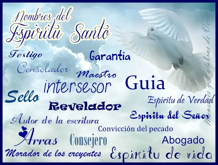 que otros nombres recibe el espiritu santo en la biblia - Qué otros nombres le damos al Espíritu Santo