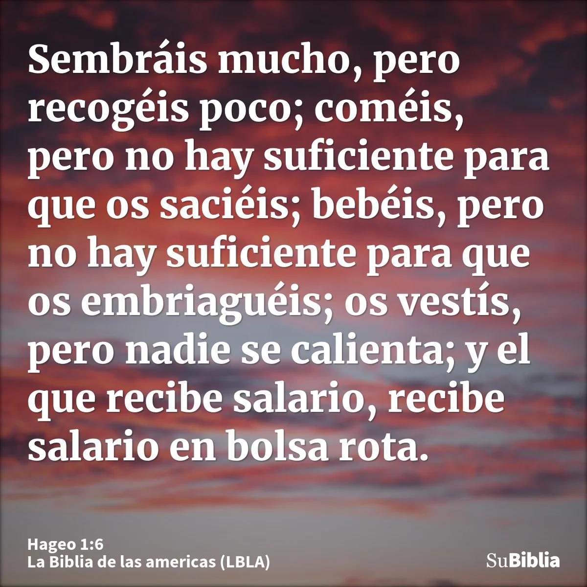 saco roto biblia - Qué quiere decir Hageo 1 6