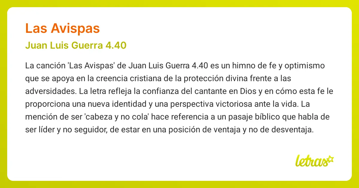 ¿El enemigo me tienta en la carrera? Una mirada bíblica a las pruebas - Qué quiere decir la canción de Juan Luis Guerra Las Avispas si el enemigo me tienta en la carrera biblia - Qué quiere decir la canción de Juan Luis Guerra Las Avispas