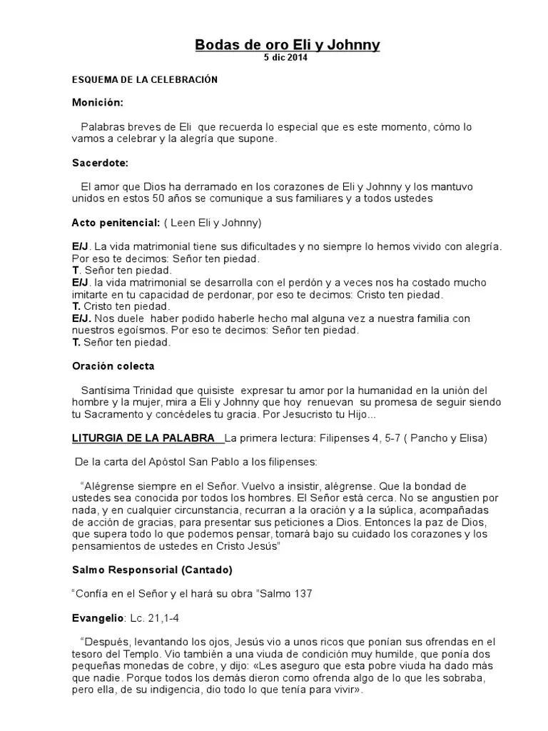 guion misa matrimonio catolico - Que se dice en la boda catolica