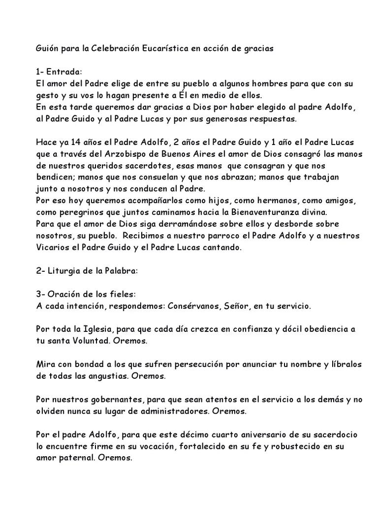 El Significado y la Celebración de la Primera Misa Sacerdotal - Qué se hace en la primera lectura de la Misa guion de primera misa sacerdotal - Qué se hace en la primera lectura de la Misa