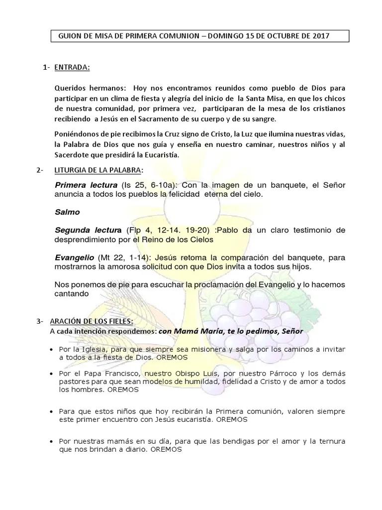 Lecturas para la Misa de Primera Comunión: Un Viaje de Fe y Amor - Que se lee en la comunión lecturas para la misa de primera comunion - Que se lee en la comunión