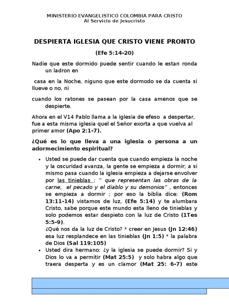 Estudio Bíblico: Despierta Iglesia - Qué significa Despierta Iglesia estudio biblico despierta iglesia - Qué significa Despierta Iglesia
