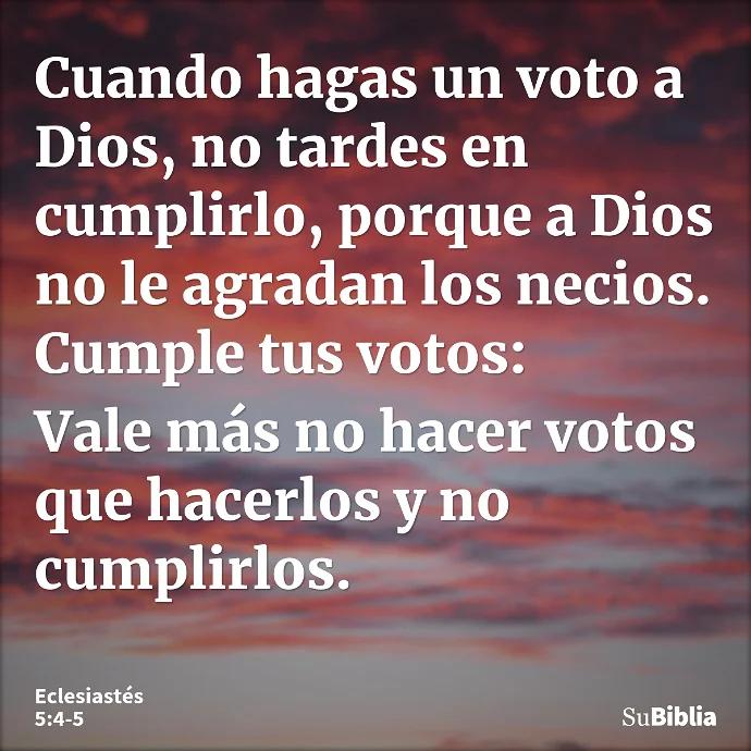 que es un voto en la biblia - Qué significa voto según diccionario biblico