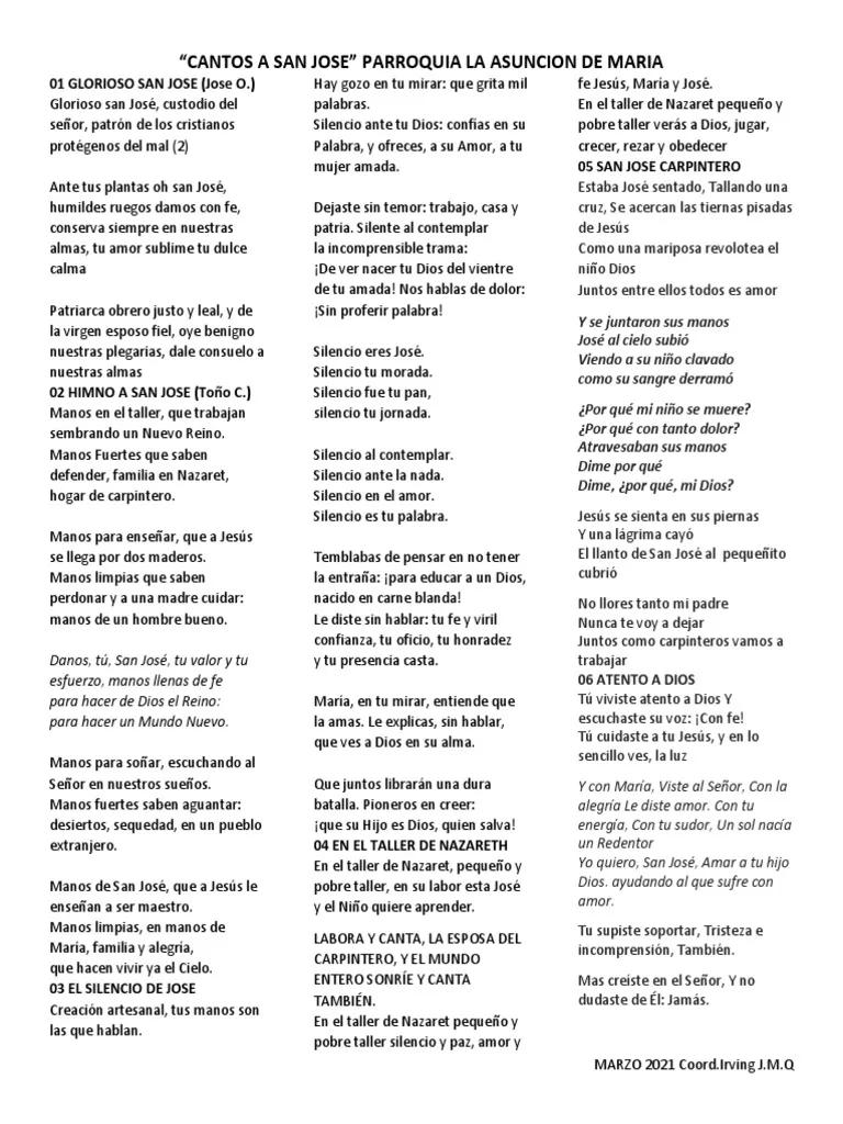 Cantos para Misa de San José - Qué son los cantos procesionales cantos para misa de san jose - Qué son los cantos procesionales