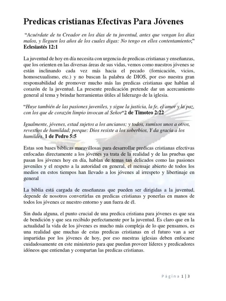 predicas de jovenes de la biblia - Qué temas enseñar a los jóvenes