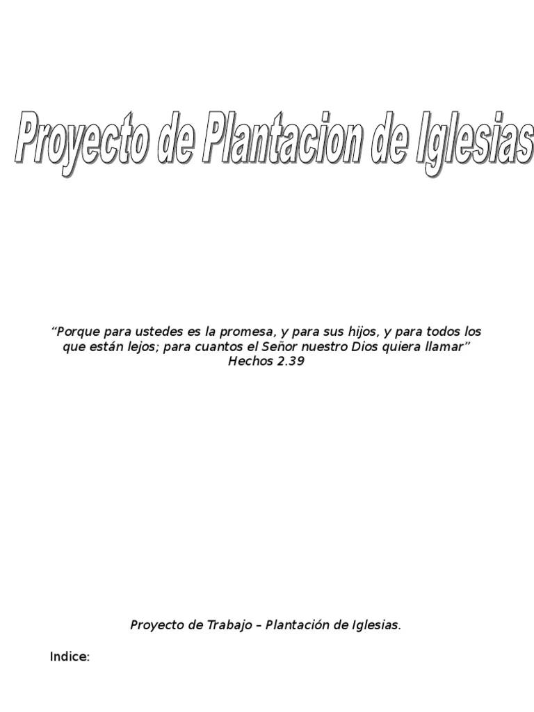 proyecto para plantar una iglesia - Quién debe plantar una iglesia