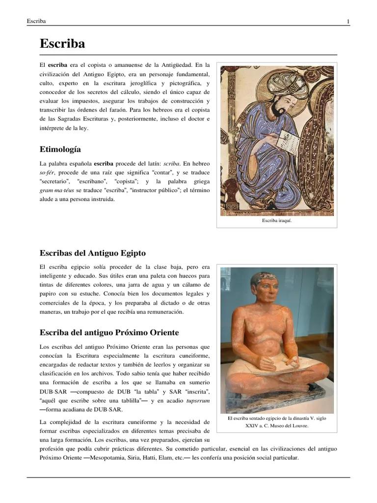 ¿Qué es un Escriba en la Biblia? - Quién fue el primer escriba en la Biblia que es un escriba en la biblia - Quién fue el primer escriba en la Biblia