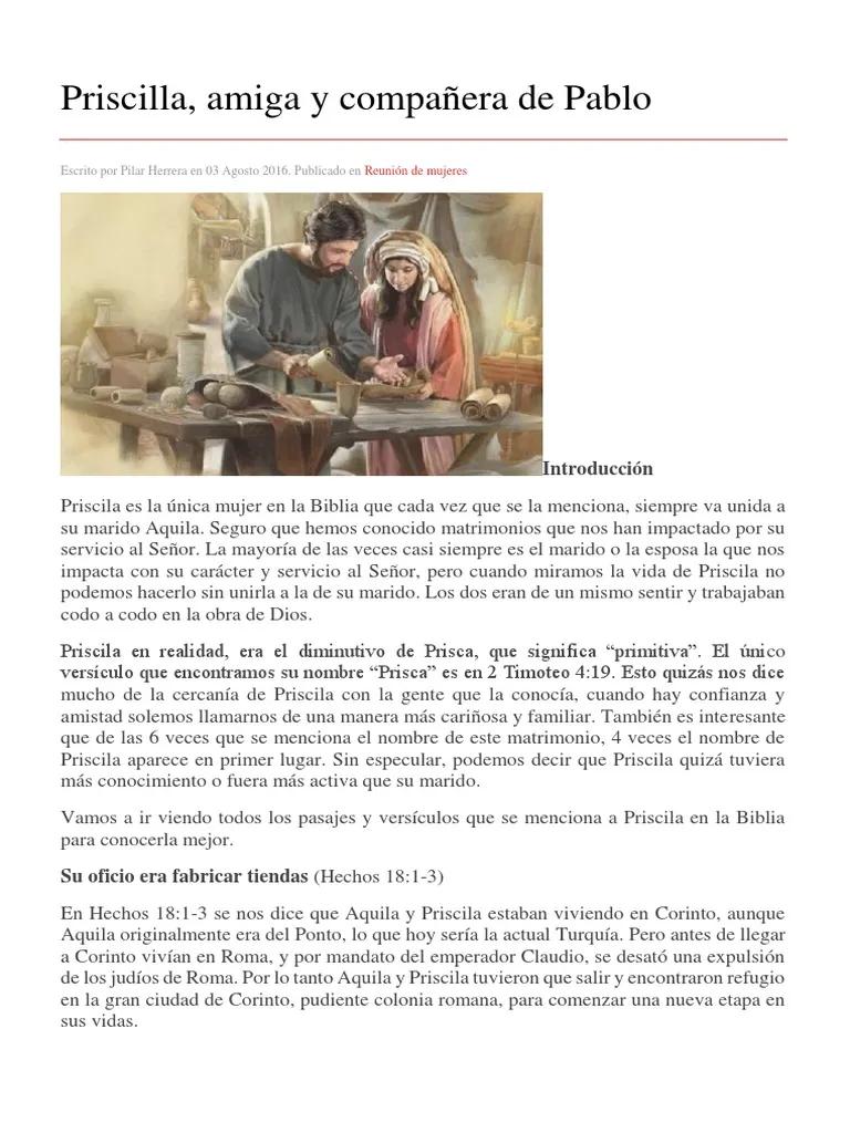 La Historia de Priscila en la Biblia: Una Mujer de Fe y Dedicación - Quién fue Priscila en la Biblia historia de priscila biblia - Quién fue Priscila en la Biblia